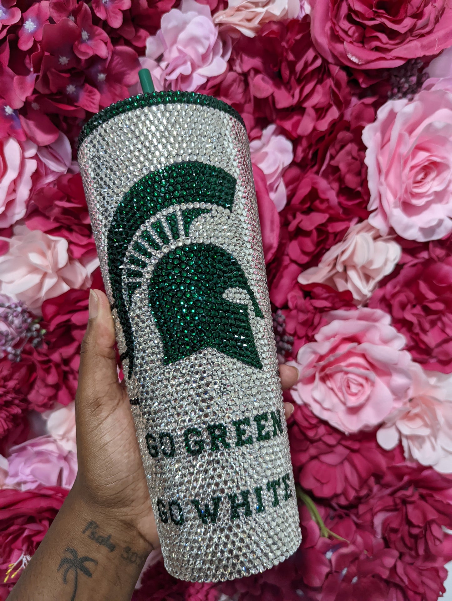 Official Licensed MSU Rhinestone Tumbler
