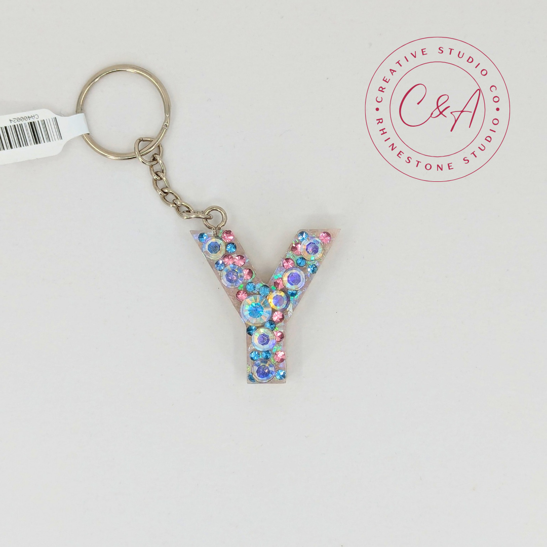 Alphabet Keychain with Austrian Crystals