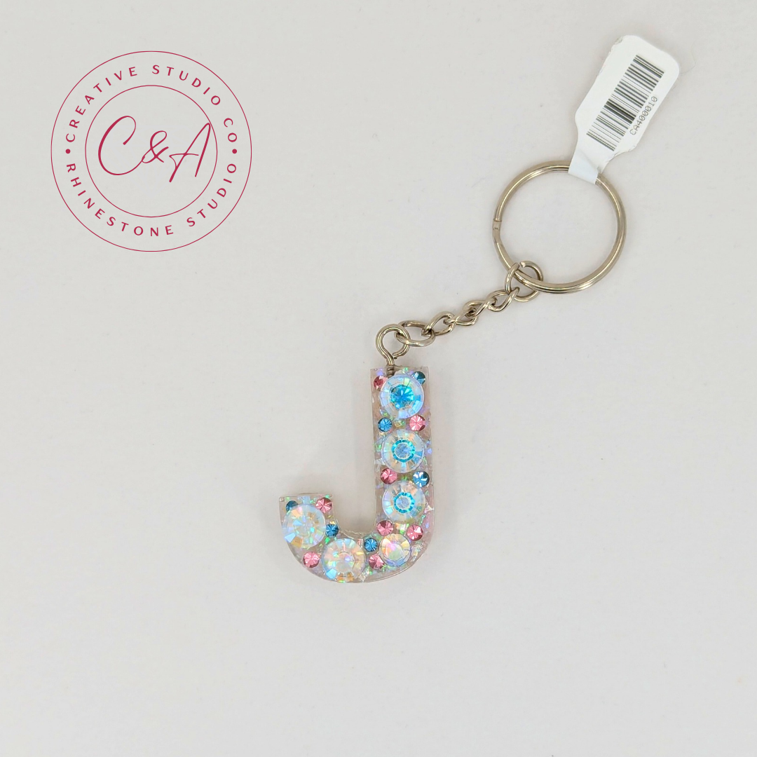 Alphabet Keychain with Austrian Crystals