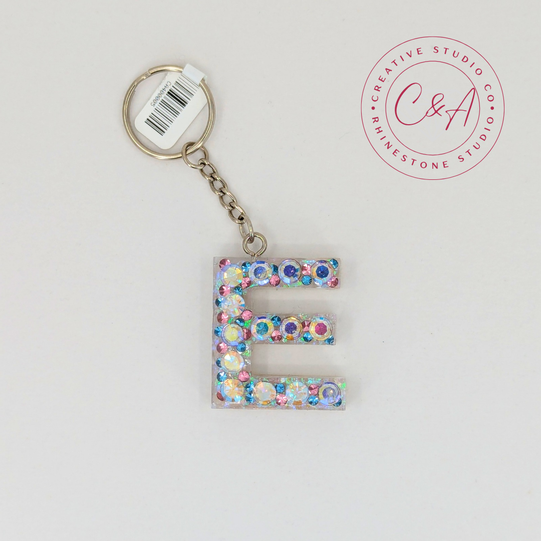 Alphabet Keychain with Austrian Crystals