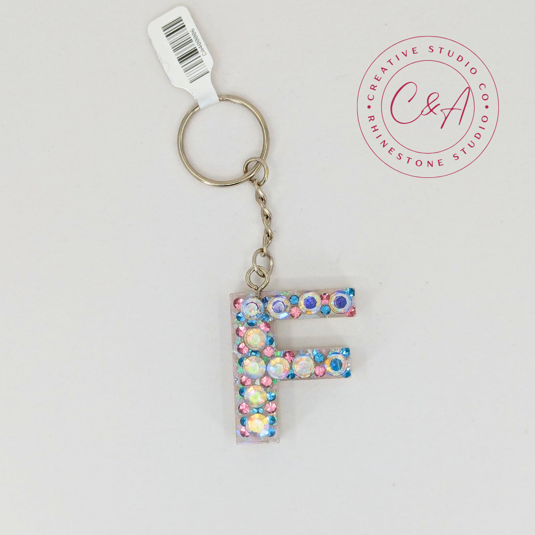 Alphabet Keychain with Austrian Crystals