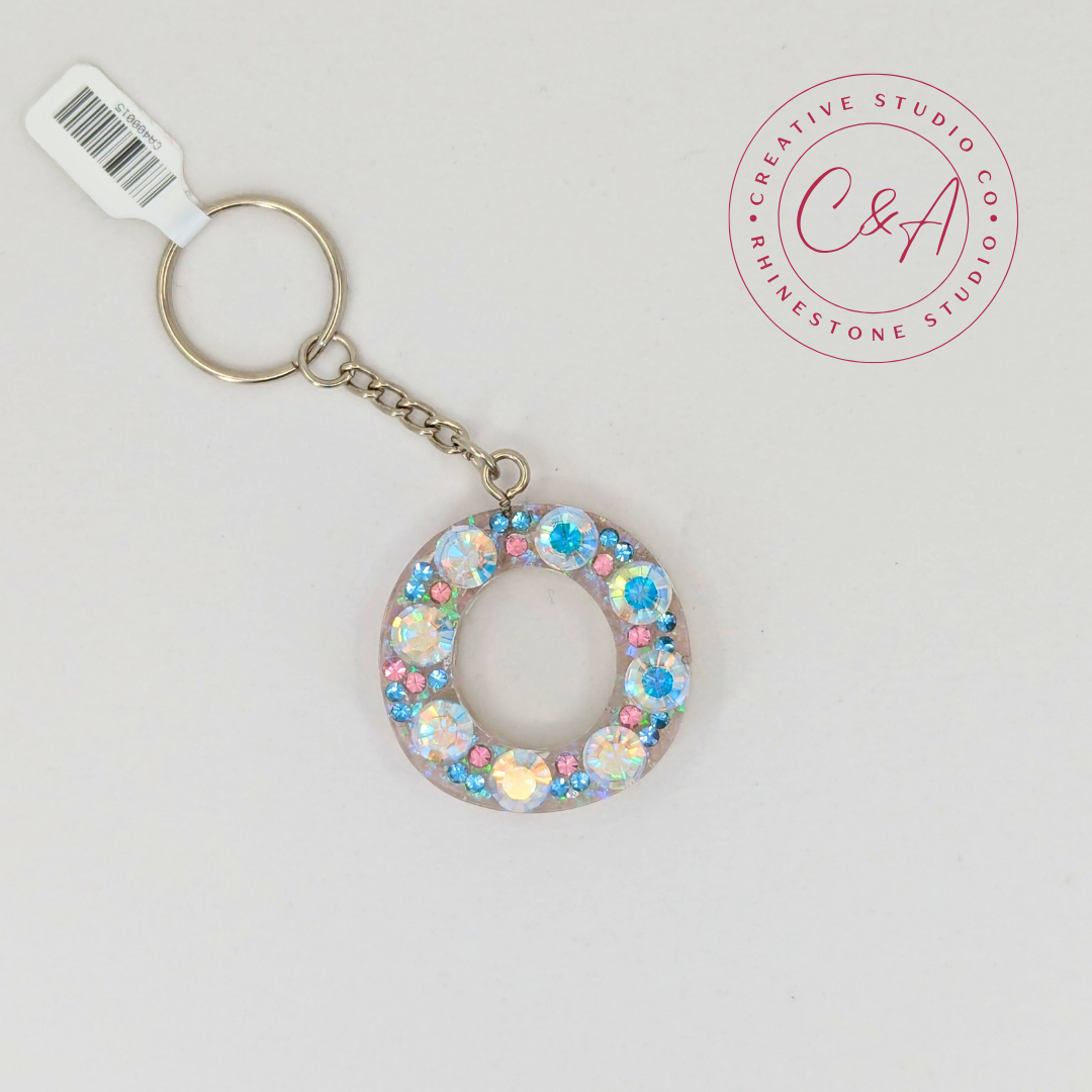 Alphabet Keychain with Austrian Crystals