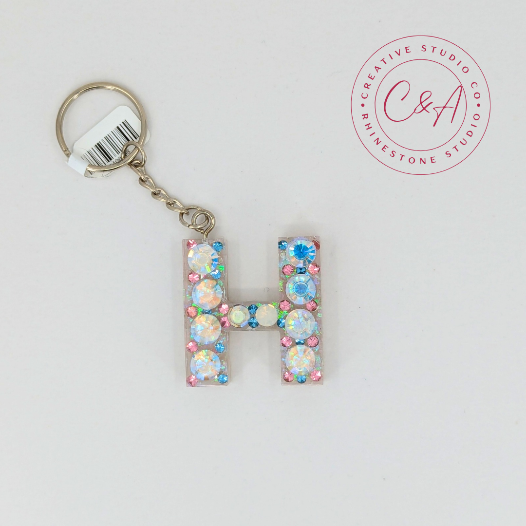 Alphabet Keychain with Austrian Crystals