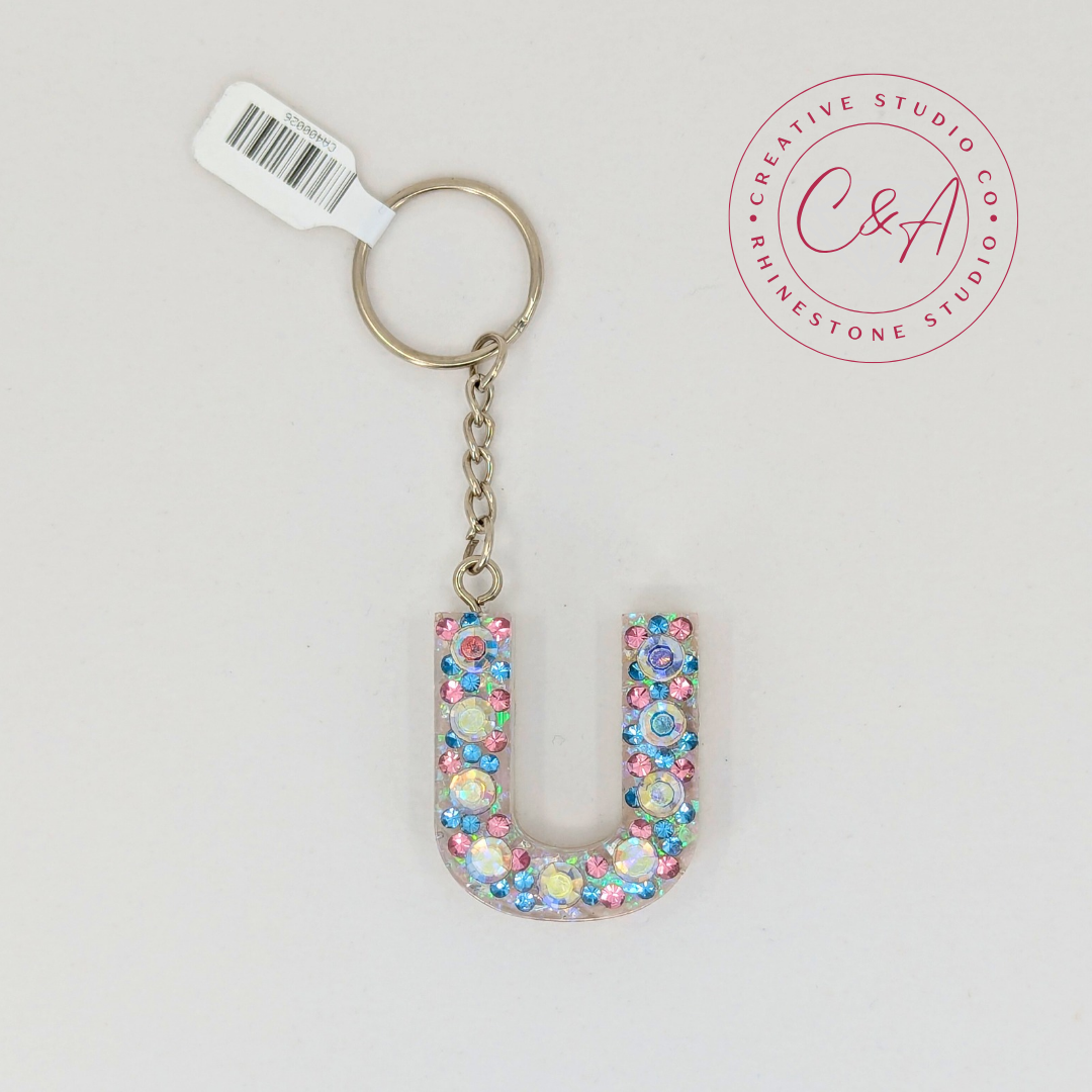 Alphabet Keychain with Austrian Crystals