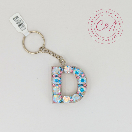 Alphabet Keychain with Austrian Crystals