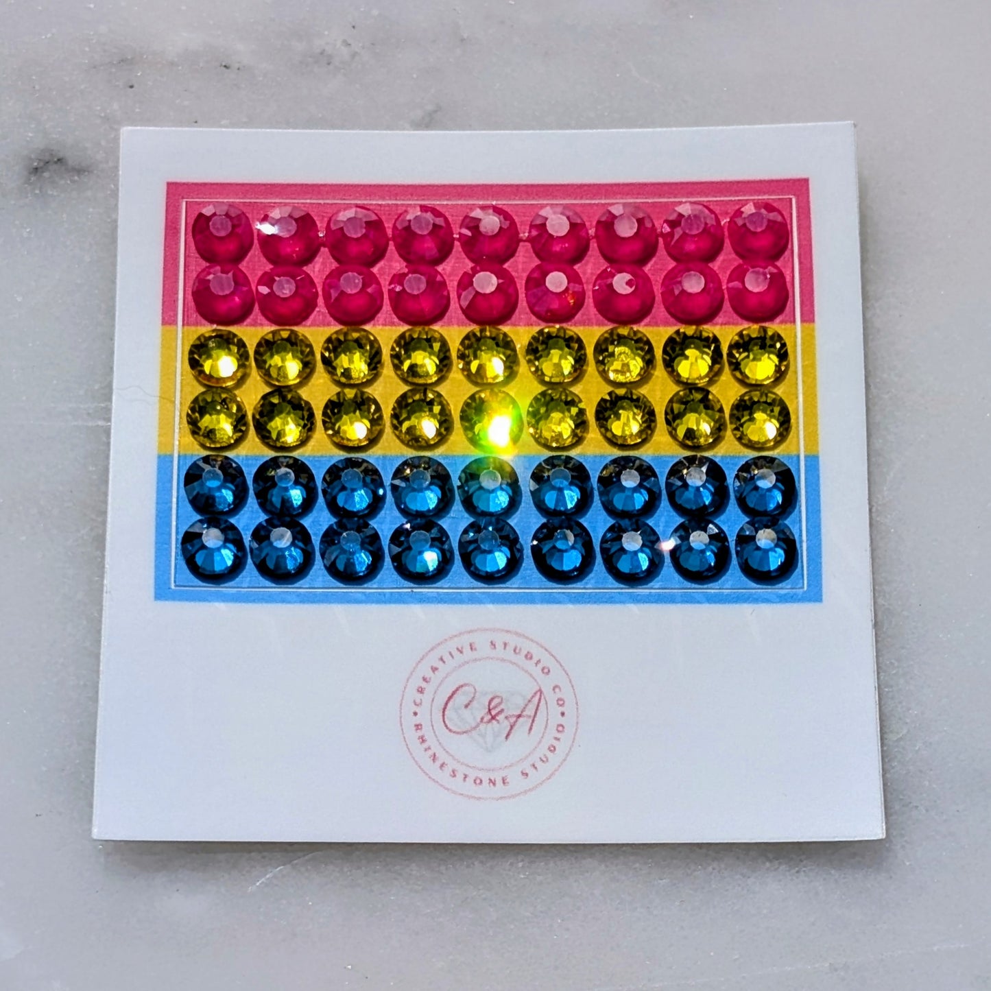 PRIDE Flag Rhinestone Sticker