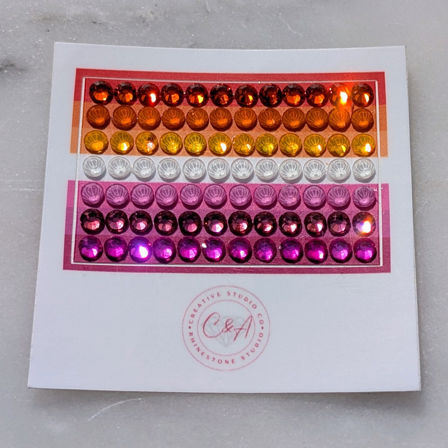 PRIDE Flag Rhinestone Sticker