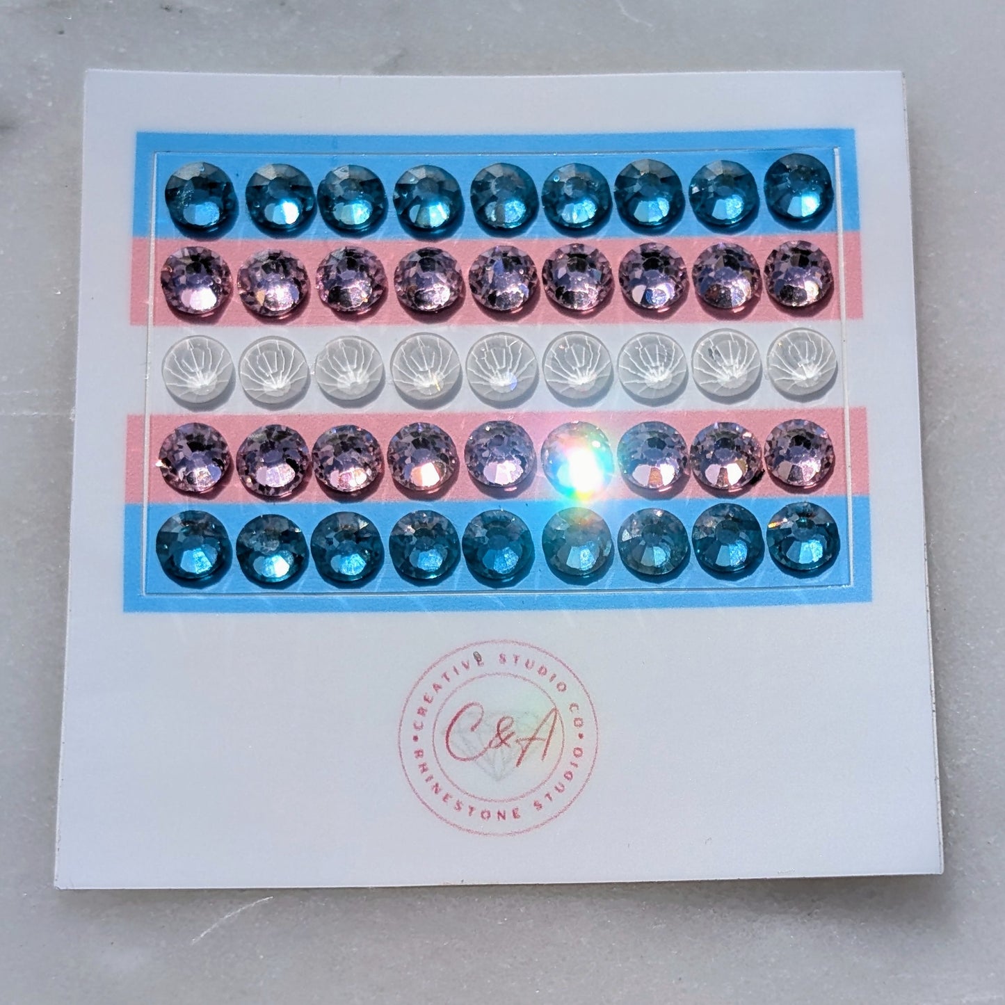 PRIDE Flag Rhinestone Sticker