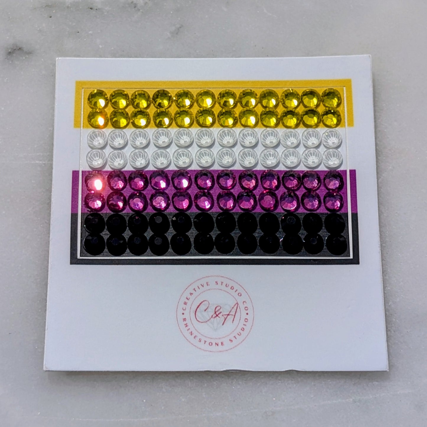PRIDE Flag Rhinestone Sticker