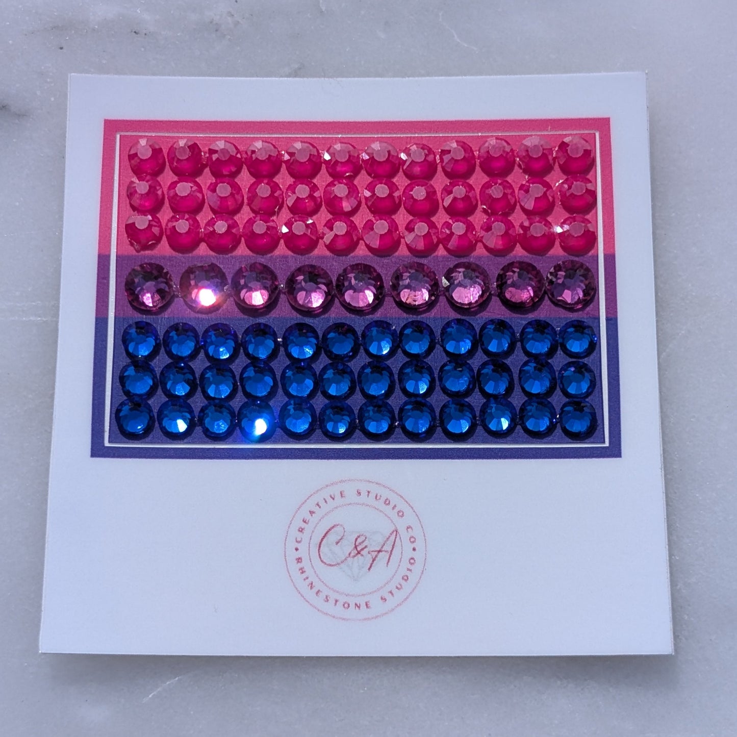 PRIDE Flag Rhinestone Sticker